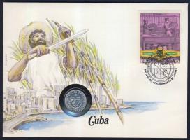 Kuba 1968. 5c érmés, bélyeges borítékon, alkalmi bélyegzővel T:1 Ismertetővel!