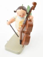 Wendt & Kühn zenélő figura. Brácsás Kézzel festett fa, jelzett. 6 cm / Wendt & Kühn musican. Painted wood. Marked, in good condition