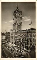 1936 Berlin, Rathaus mit Olympiaschmuck / 1936. évi nyári olimpiai játékok, városháza / town hall at the 1936 Olympic Games