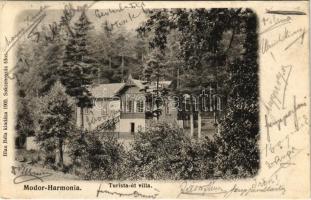 1905 Modor-Harmónia, Modern-Harmonie, Modra; Turista út villa. Blau Béla kiadása / villa (EK)