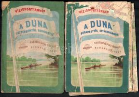 Hajózás tétel: régi képeslapok, Dunai vizisport térképek (szakadásokkal). 2 db Fonyód, Marseille, Elf sziget vitorlásokkal, balatoni vitorlás,