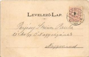 1899 (Vorläufer) Eperjes, Presov; Vármegyeház, Sáros vármegye címere. Kósch Árpád kiadása. Fénynyoma...