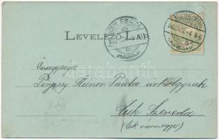 1902 Besztercebánya, Banská Bystrica; Törvényszéki palota. Ivánszky Elek kiadása / court (EK)