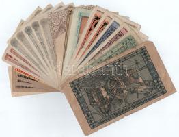 21db-os papír, főleg német szükségpénzekből álló tétel, közte Hannover 1923. 1.000.000M (5db) + Biel...