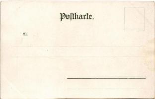 1898 (Vorläufer) Grimma, Klosterruine Nimbschen, Schlossgiebel. Herzlichen Neujahrs Gruss! Von Haus ...