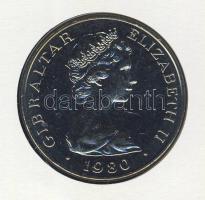 Gibraltár 1980. 1C "Nelson admirális halálának 175. évfordulója" érmés, bélyeges borítékon...
