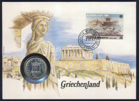 Görögország 1982. 20Dr érmés, bélyeges borítékon T:1 Ismertetővel!