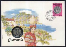 Guatemala 1981. 10c érmés, bélyeges borítékon T:1 Ismertetővel!