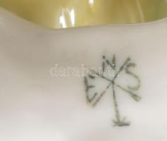 ENS papagájok. Jelzett, egyik papagáj farka hiányos, m: 15 cm