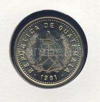 Guatemala 1981. 10c érmés, bélyeges borítékon T:1 Ismertetővel!