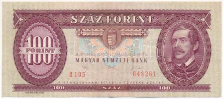 1992. 100Ft nyomdai papírráncokkal, a hátoldalon látványos nyomdahibával T:F szép papír Adamo F35