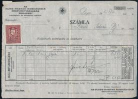 1930 Olasz-Magyar Rizshántoló R.T. fejléces számla