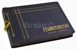 cca 1960 A budapesti Fémbútorgyár termékeit bemutató fotóalbum fekete-fehér és színes képekkel, rész...