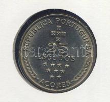 Azori-szigetek 1980. 25Esc érmés, bélyeges borítékon T:1 Ismertetővel!