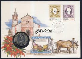 Madeira 1981. 25Esc érmés, bélyeges borítékon T:1 Ismertetővel!