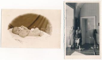63 db RÉGI fotó képeslap vegyes minőségben: családok, portrék / 63 pre-1945 photo postcards in mixed...