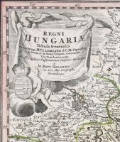 cca 1720 Nürnberg, Homann, Johann Baptist: Regni Hungariae Tabula Generalis. Magyarország térképe a ...