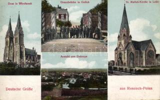 Wloclawek Kalisz Dobrzyn Lodz sights with the border