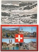 SVÁJC - 22 db MODERN város képeslap / SWITZERLAND - 22 MODERN Swiss town-view postcards