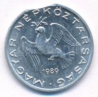 1989. 10f Al technológiai hibás veret (lapkavég) T:AU Adamo F3.2