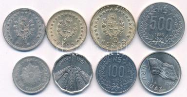 Uruguay 1924-1989. 10c-500P (8xklf) T:AU-VF 
Uruguay 1924-1989. 10 Centesimos - 500 Pesos (8xdiff) ...