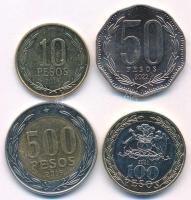 Chile 2014-2022. 10P-500P (4xklf) T:AU,XF kis karc
Chile 2014-2022. 10 Pesos - 500 Pesos (4xdiff) C...