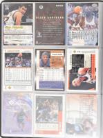 Vegyes kosaras kártya tétel, kb. 400 db, ritkákkal lefűzhető mappába rendezve