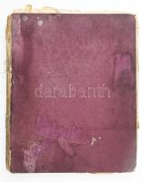 cca 1910 Kottagyűjtemény dekoratív illusztrált borítókkal sérült kötésben