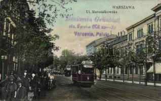 Warsaw Marsalkowska street with tram (EB)