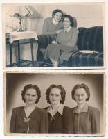 21 db RÉGI és MODERN fotó vegyes minőségben: hölgyek / 21 pre-1945 and modern photos in mixed qualit...