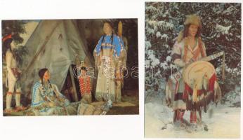 Karl May Museum Radebeul - 10 db modern múzeumi képeslap indiánokról / 10 10 modern museum postcards...