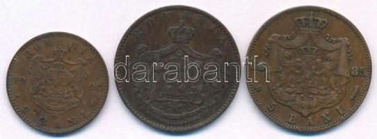 Románia 1867. 5b Cu "Watt & Co." + 1885. 5b Cu "I. Károly" 1900. 2b Cu &quot...