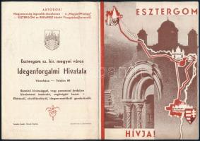 cca 1930-1940 Esztergom képes ismertető leporelló