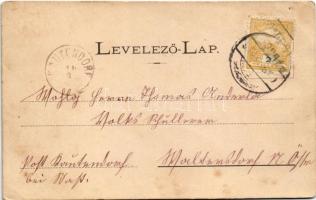 1898 (Vorläufer) Pöstyén, Pistyan, Piestany; gyógyterem, belső, infanterista, fürdő épületek / spa, ...