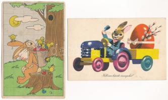 10 db MODERN magyar retro grafikai üdvözlő képeslap (Képzőművészeti Alap) / 10 modern Hungarian retr...