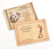 cca 1930 Radio Celebrities and Hints on Association Football. cigarettakép gyűjtőmappa