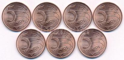 Brazília 2023. 5c (7x) T:AU
Brazil 2023. 5 Centavos (7x) C:AU