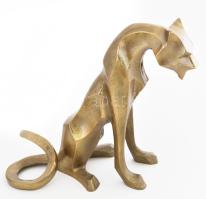 Aranyozott réz párduc 26 cm