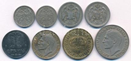 Szerbia 1884. 10p Cu-Ni + 1904. 5p Cu-Ni + 1912. 5p Cu-Ni + 10p Cu-Ni + 1942. 2D Zn + Jugoszlávia 19...