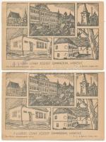 Miskolc, Református Lévay József Gimnázium (Garamszegi Károly és Kiss Károly szignóval) - 10 db mode...