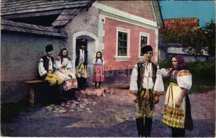 1915 Trencsénteplic, Trencianske Teplice; népviselet / Volkstracht / folklore (EK)