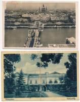 9 db RÉGI magyar város képeslap vegyes minőségben / 9 pre-1945 Hungarian town-view postcards in mixed quality