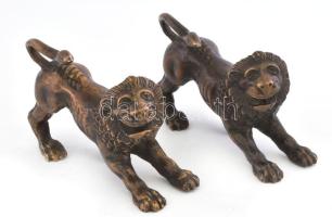 2 db bronz tigris pár, 10x18 cm