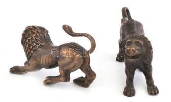 2 db bronz tigris pár, 10x18 cm