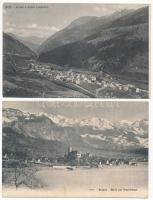 5 db régi svájci képeslap vegyes minőségben / 5 pre-1945 Swiss postcards in mixed quality