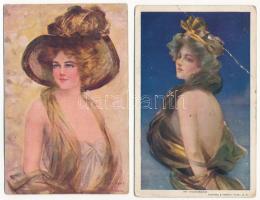 5 db RÉGI művész képeslap vegyes minőségben: Philip Boileau / 5 pre-1945 art postcards in mixed qual...