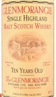 1993 The Glenmorangie Single Highland Malt Scotch Whisky 10 years old, kissé foltos díszdobozzal, 15...