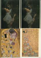 GUSTAV KLIMT - 4 db modern használatlan képeslap / 4 modern unused postcards