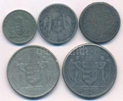 1927. 1P korabeli ólom hamisítvány (4,24g) + 1933. 2P Madonna korabeli ólom hamisítvány (2db, 7,37g ...