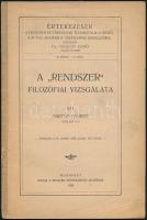 Bartók György: A "rendszer" filozófiai vizsgálata. Értekezések a filozófiai és társadalmi tudományok köréből III. köt. 5. sz. Bp., 1928., MTA, 45+1 p. Kiadói papírkötés, az elülső borító sarkán hiánnyal.